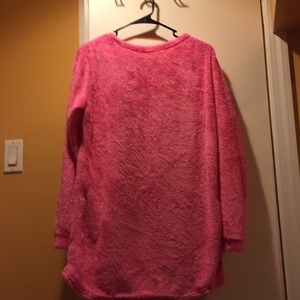 Pink fleece sweater